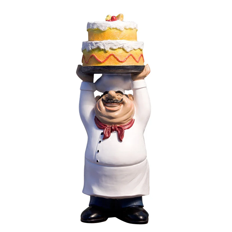 

Height 40.5CM European Style Chef DecorCreative Cake Model Tommy-shop Cake Shop Cookhouse Showcase Art&Craft Ornaments X4067