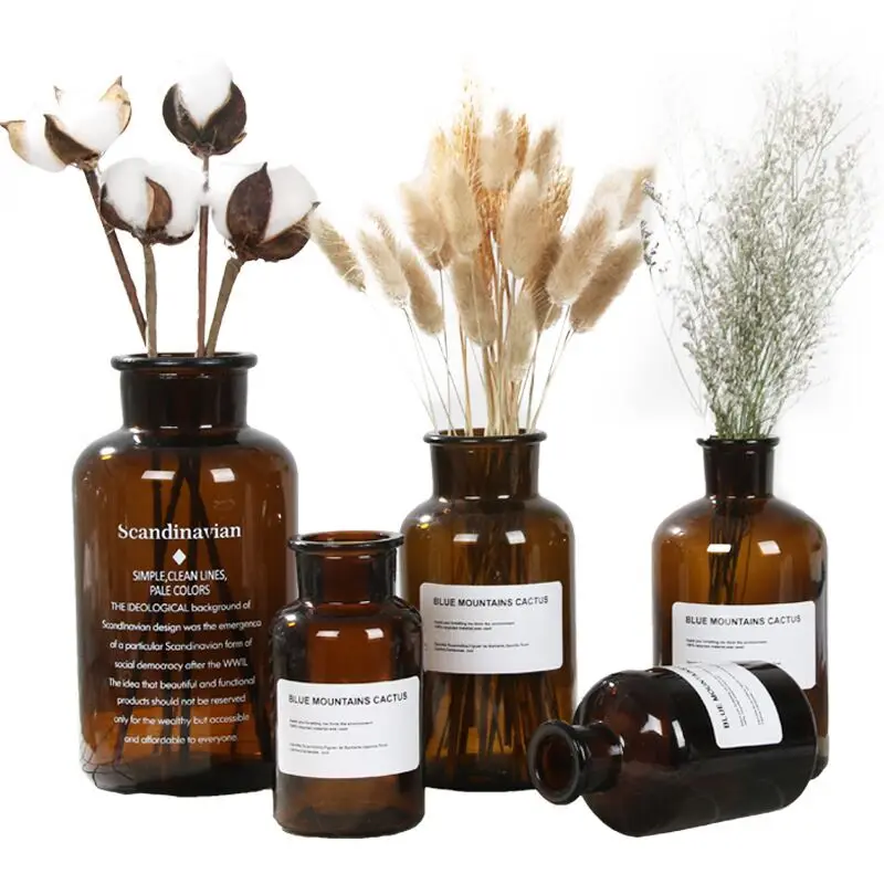 Скандинавская ветрозащитная ваза из стекла 16 видов для гидропонных сухих цветов