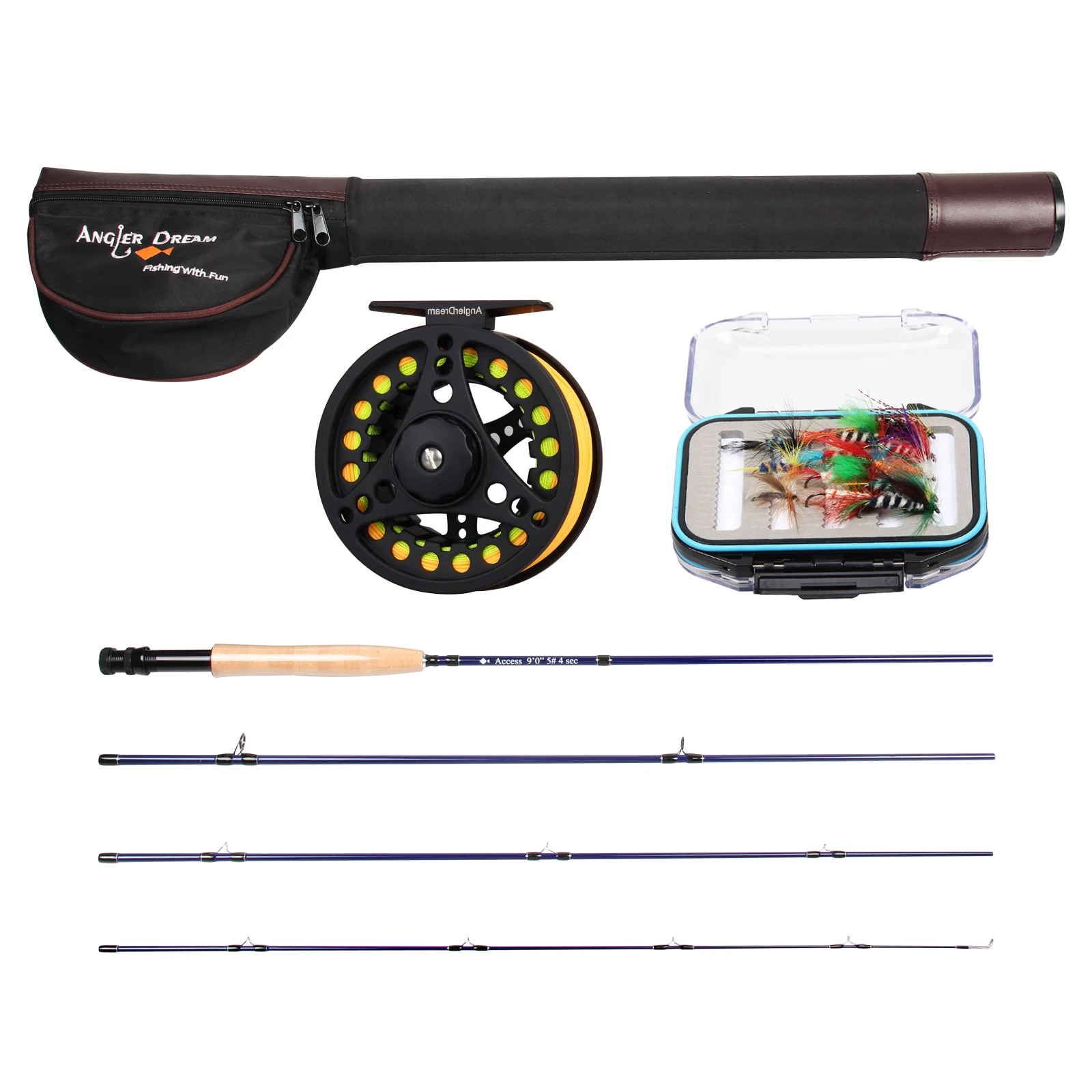 ANGLER DREAM Fly Fishing Rod 30T Carbon Fiber Appliance Accessorie With Fly Fishing Reel And Fly Fishing Line Combo Free Tippet enlarge