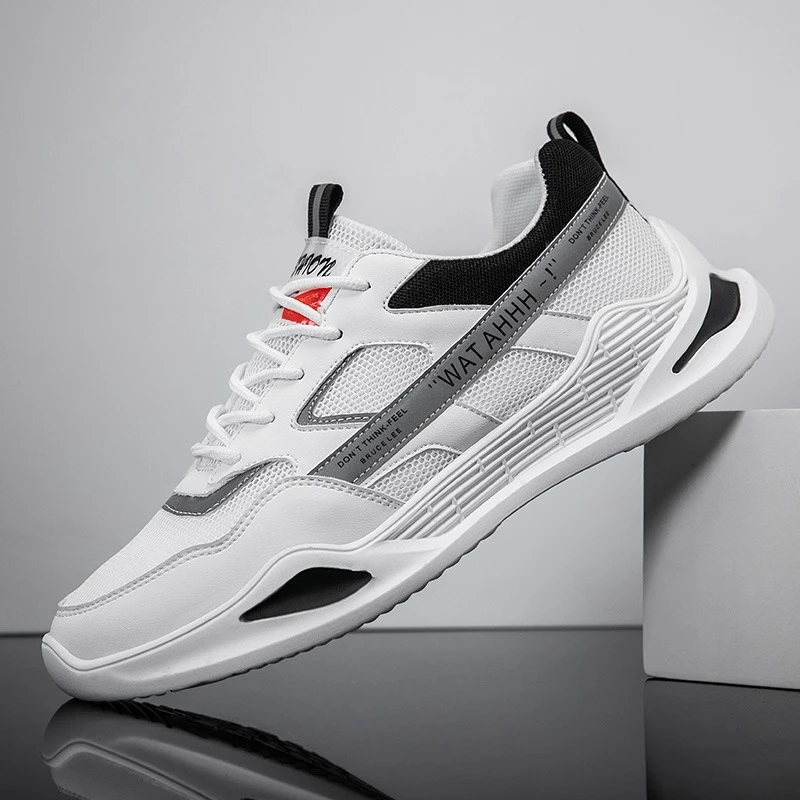 

SONECHOKI Walking Shoes Men Mesh Brethable Upper Sneakers Light Weight Running Jogging Shoes Outdoor Lace-up Casual Trainer