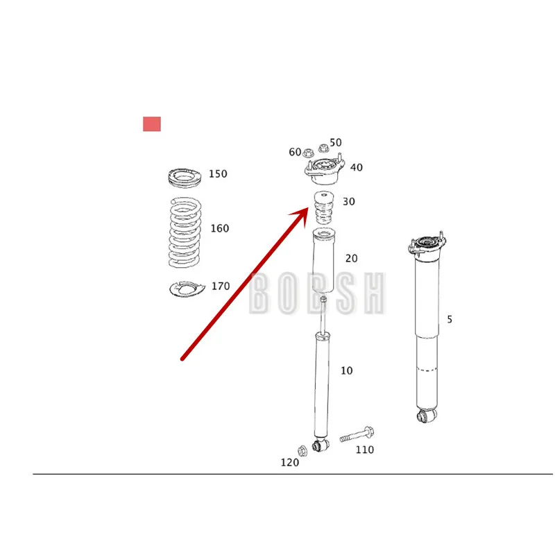 Car Limit buffer mer ced esb enzC180 C200 C250 C350 C230 W204 Rear rubber assembly Rubber Auxiliary shock absorber | Автомобили и