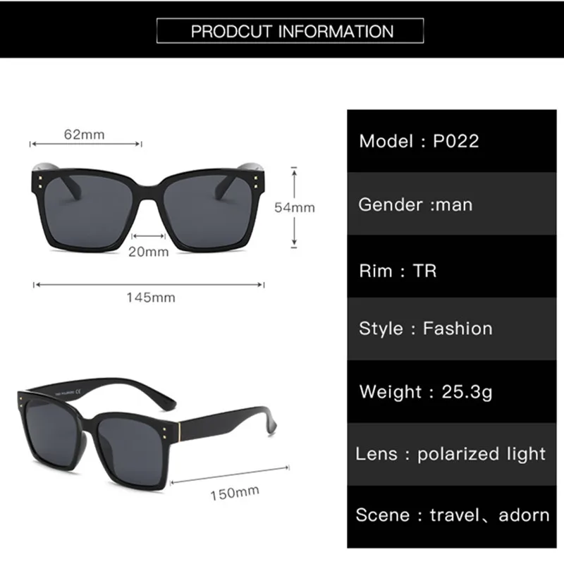 

KAIXING Ultralight TR90 Mens Sunglasses Fashion Polarized Yellow Lenses Day&night Vision Driving Sun Glasses Gafas De Sol Hombre