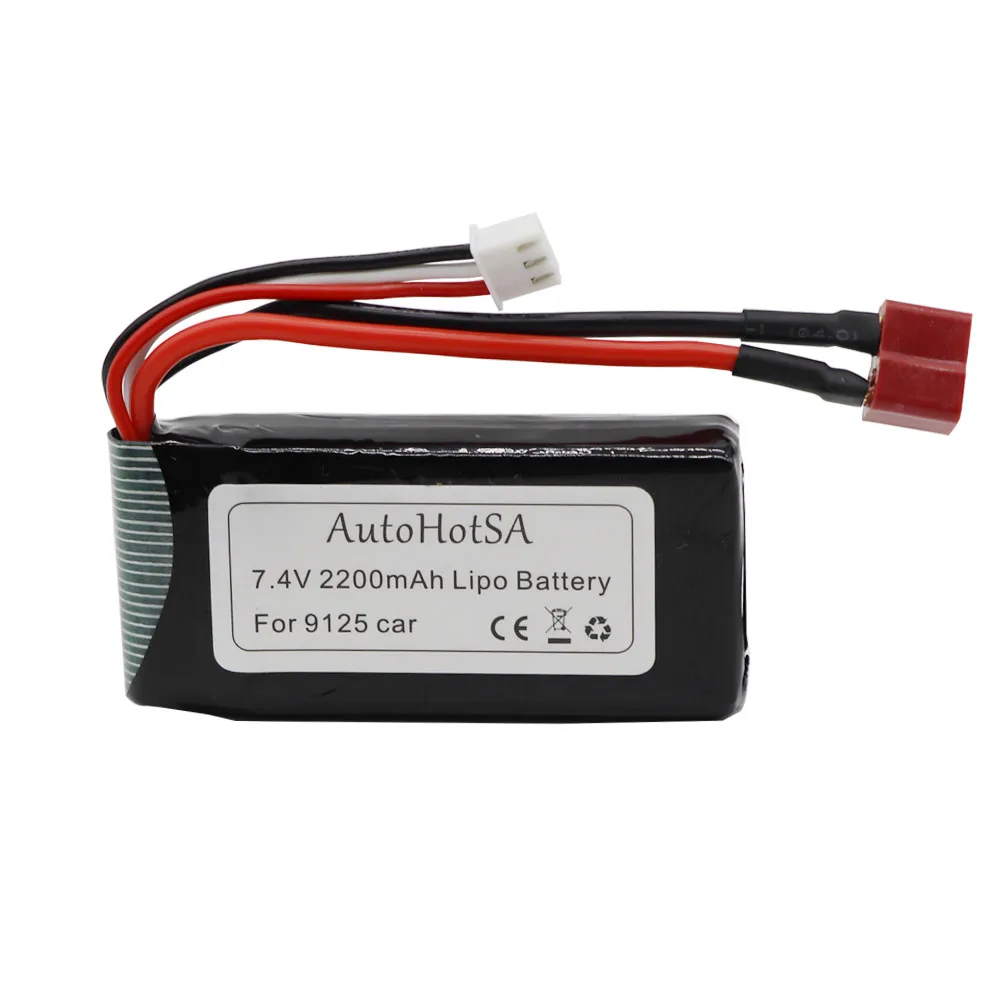 

Lipo Battery For XINLEHONG 9125 Remote Control toys Car Spare Parts 7.4V 2200mah XLH 9125 battery accessories high capacity 7.4V