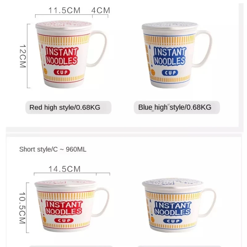 

Ins Style Creative Instant Noodle Ceramic Cup Bowl With Cover Bento Box Student Lunch Box Instant Noodle Bowl Soup Bowl Set