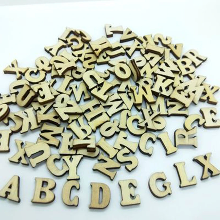 100 шт. деревянные буквы Английский алфавит домашнее декоративное искусство