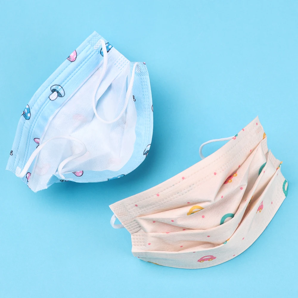 3 слойная защитная маска для рта детская мультяшная нетканые пылезащитные