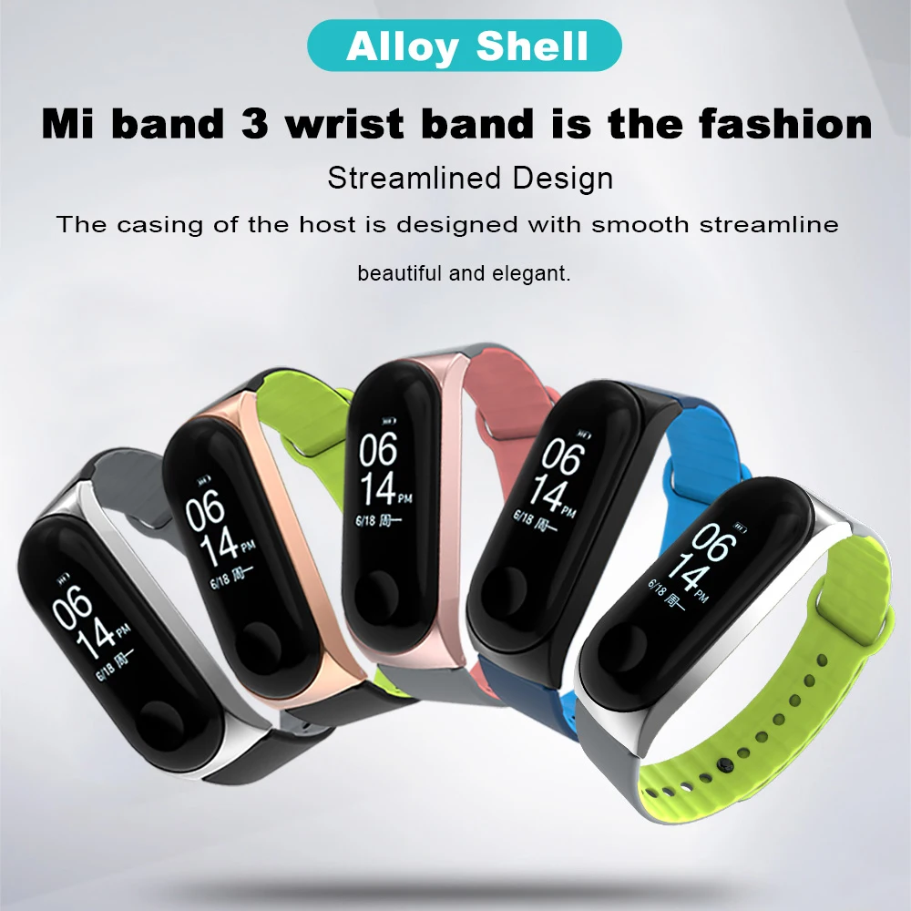 Ремешок для Mi Band 4 спортивный силиконовый браслет на запястье Miband 3 сменный