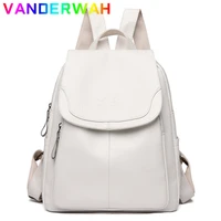 white women backpack female leather backpacks ladies sac a dos school bags for girls large capacity travel back pack rucksacks