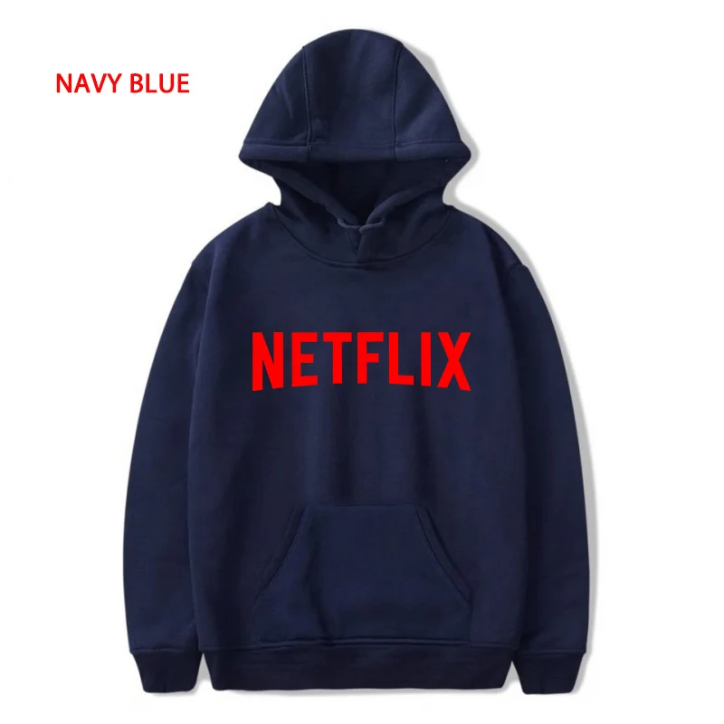 

NETFLIX Men's Hoodie Casual Sweatshirt Print Top Autumn Winter Men's Loose Pullover Hood