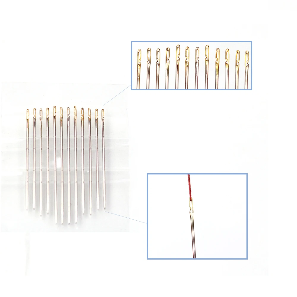 D&ampD Sewing Needle Case with 24pcs Self threading Needles Packed in a Durable Practical Wood Tube Accessories | Дом и сад