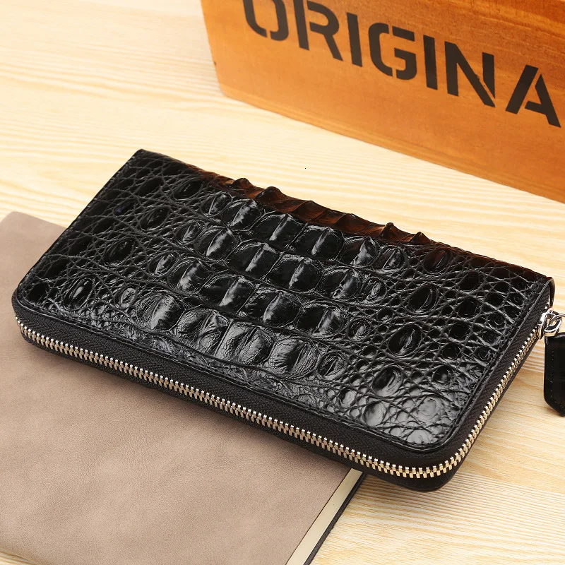 

Crocodile Man Wallet Long Fund Genuine Leather More Function Wallet Business Affairs Hand Take Package Hand Package Guard