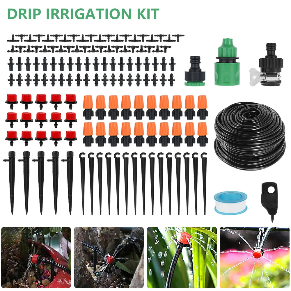 

15M DIY Drip Irrigation System Automatic Watering Irrigation System Kit Garden Hose Micro Drip Watering Kits Adjustable dripper