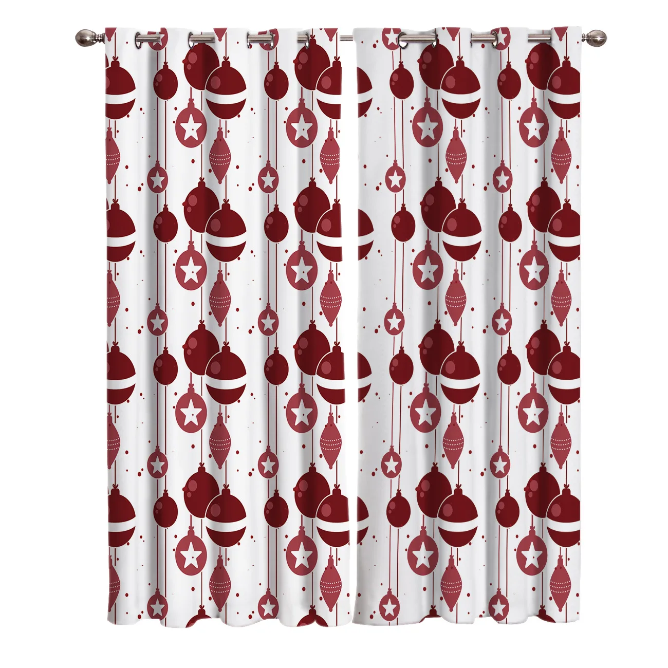 Красный Рождественский колокольчик занавеска на окно s темная гостиная ванная