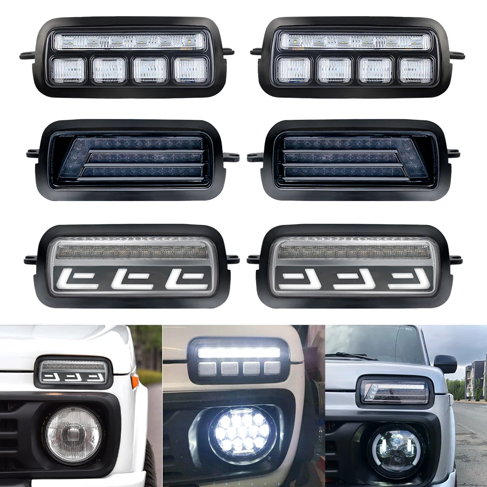 Для Lada Niva 4X4 1995 LED DRL свет s ходовой сигнал поворота функция аксессуары Тюнинг