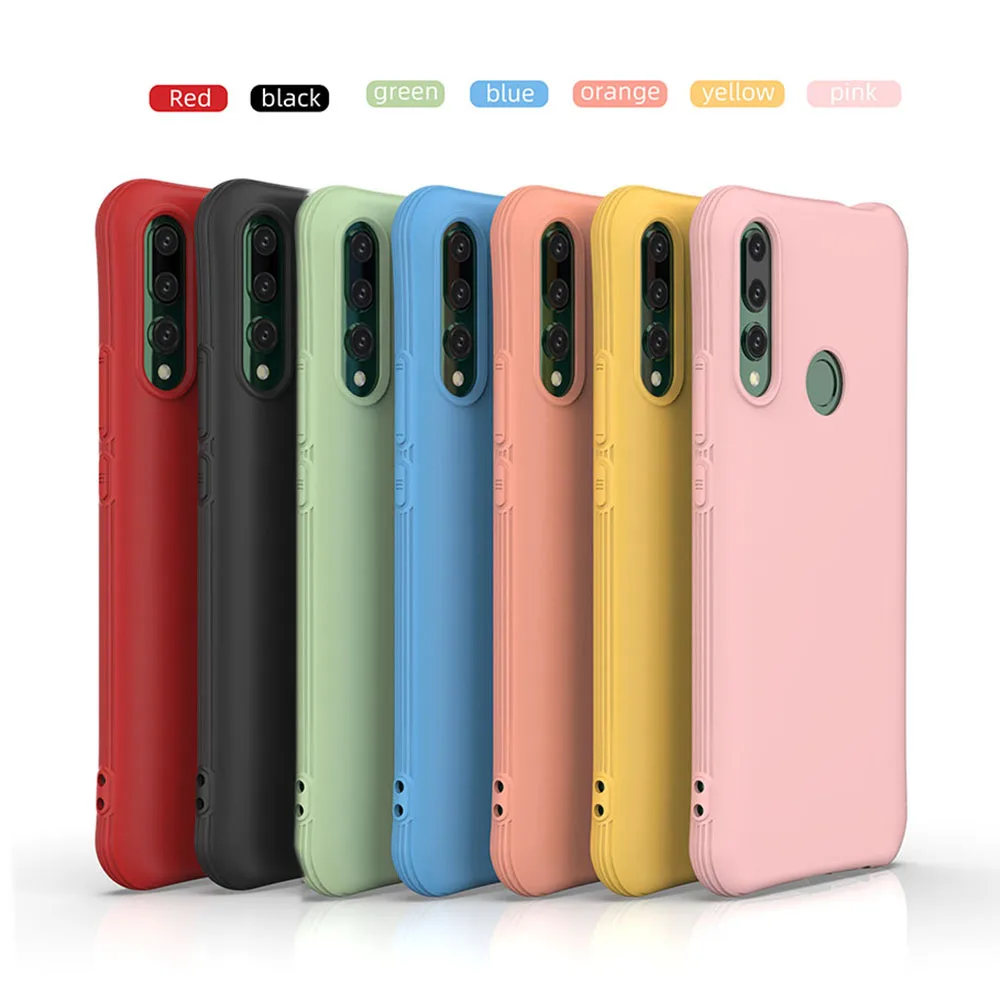 Модный однотонный чехол карамельного цвета для телефона Huawei P Smart Pro Plus Z 2019 мягкий