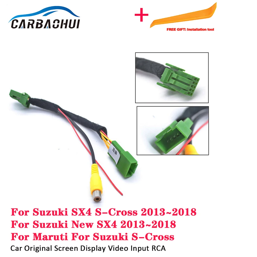 

Оригинальный вход RCA провод для Suzuki SX4 S-Cross Maruti New SX4 2013 ~ 2018 Автомобильная камера заднего вида переключатель адаптер Соединительный кабель