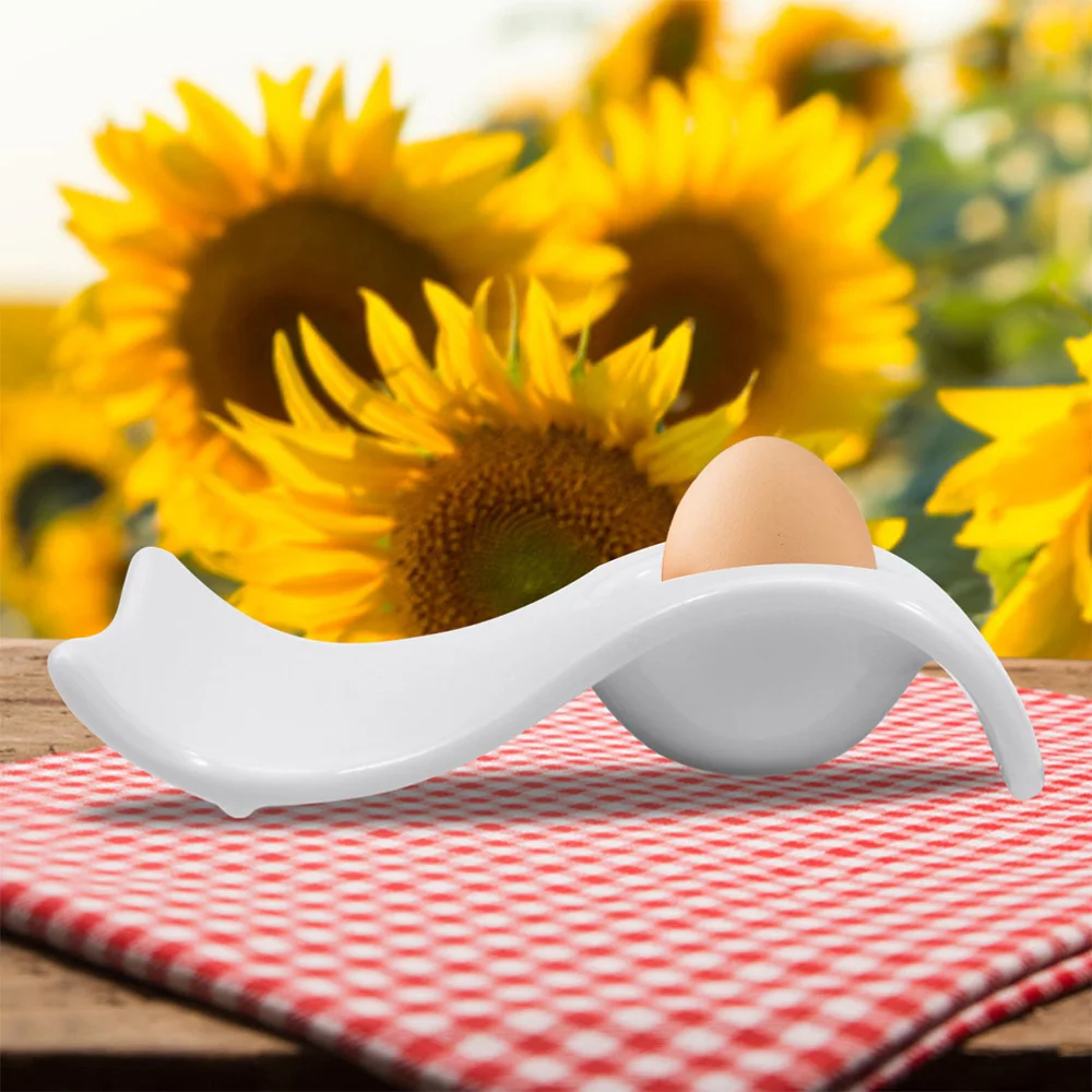 

4pcs Practical Egg Holders Ceramics Egg Cups Egg Racks Breakfast Egg Cups