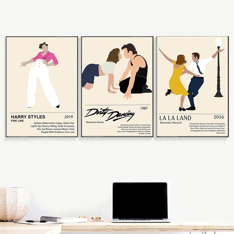 

Dirty Dancing Movie Canvas Paintings Vintage Pulp Fiction Film Posters and Prints Wall Art Pictures for Living Home Room Decor