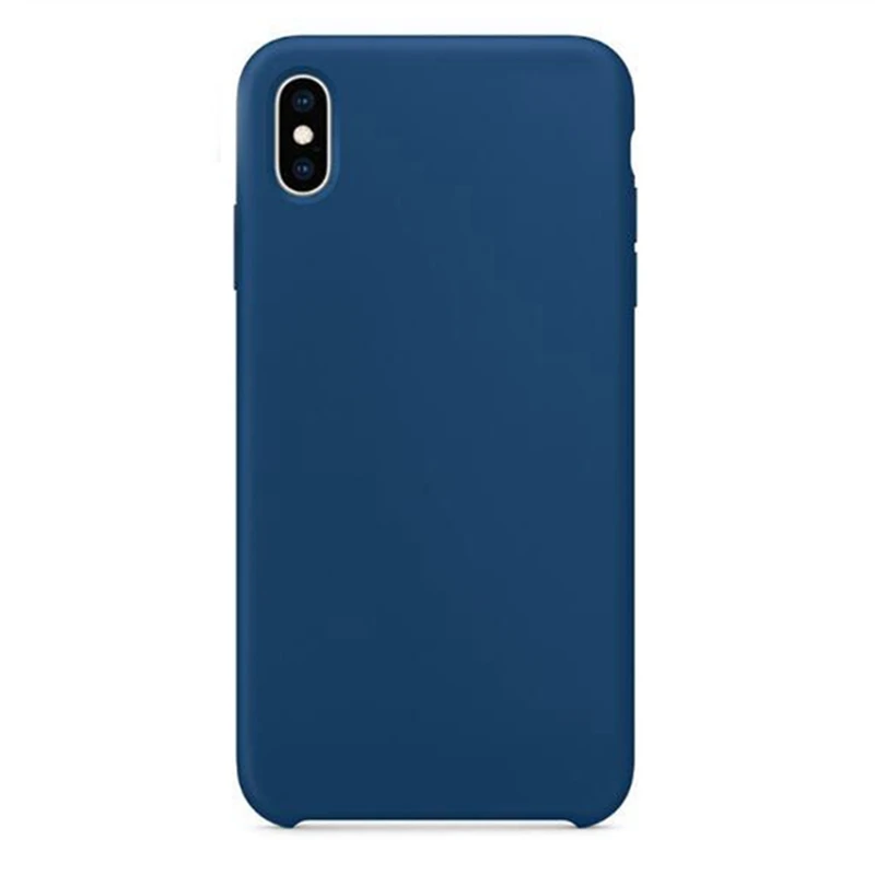 Жесткий силиконовый чехол для телефона с логотипом для iPhone X, XR, XS, Max, 6, 6 S, 7, 8 Plus, iPhone 11, 11Pro, Max, чехол - Цвет: Cosmos Blue
