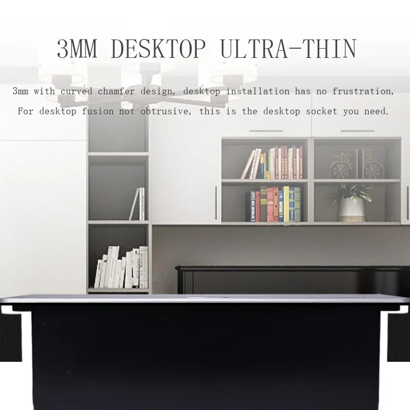 Новая настольная розетка KEKA стандарта ЕС выдвижная из алюминиевого сплава