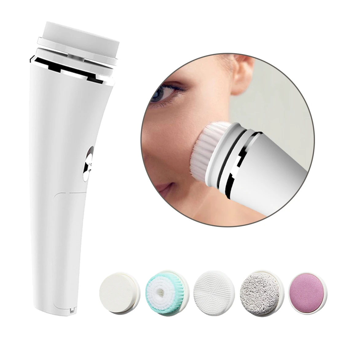 

4 in 1 New Electric Facial Brush Cleansing Brush Instrument Pore Blackhead Cleaner Cattery Facial SPA Beauty Skin Care Machine
