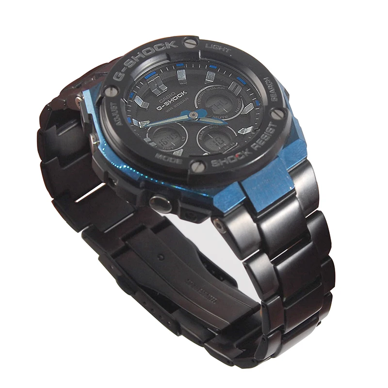 Ремешок для часов Timelee из нержавеющей стали для GST-B100/S130/W300GL/400G/W330 GST-W120L/S120/W130L/S100/S110
