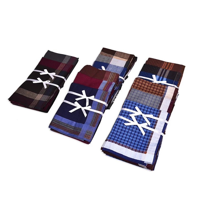 

3 Styles New Summer Soft Sweat Absorbing Cotton Handkerchief For Men's Holiday Gifts