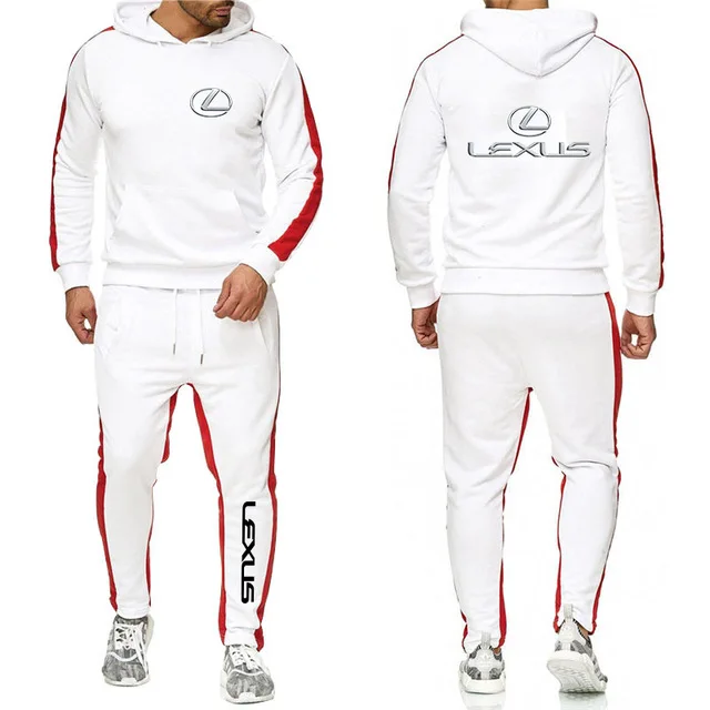 

2021 Lexus Car Logo 2 Pieces Sets Tracksuit Men Hooded Sweatshirt+pants Pullover Hoodie Sportwear Suit Casual Men Suit