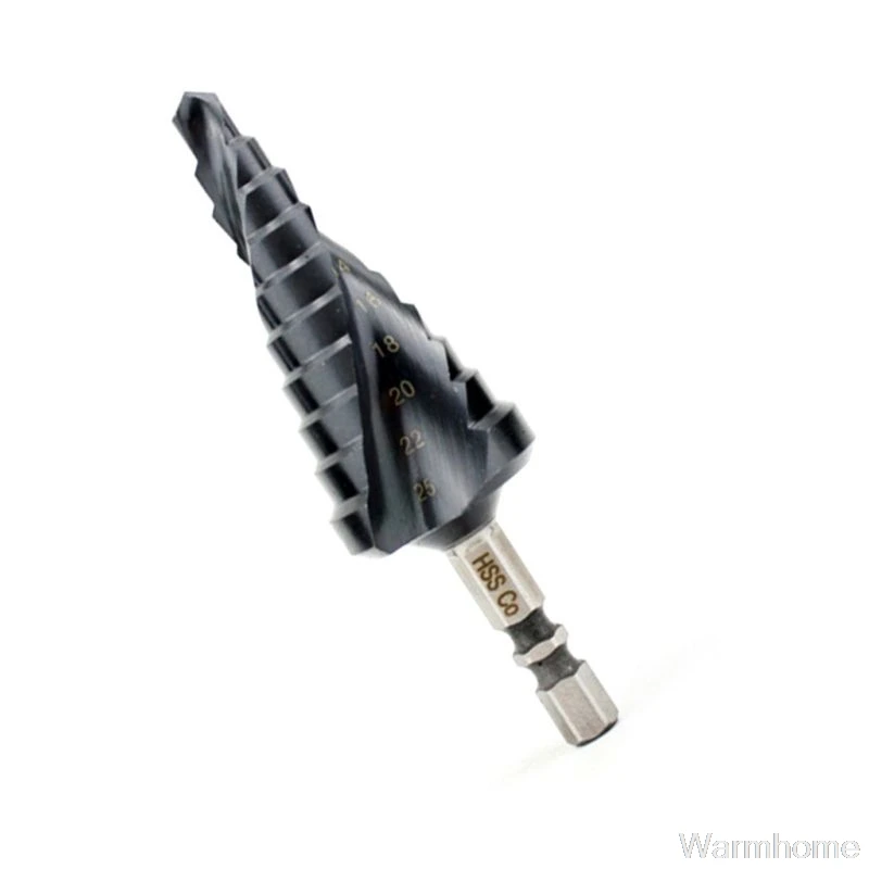 

6-25mm HSS Nitrogen Coated M35 Cobalt Step Drill Bit High Speed Steel Spiral Cutter Tool S24 20 Dropshipping