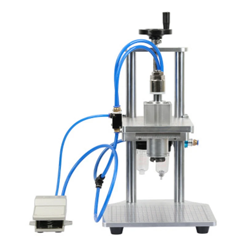 

Pneumatic Vial Bottle Capping Machine Semiautomatic Aluminum Cap Ampoule Infusion Bottle Locking Machine Pedal Filling Sealer