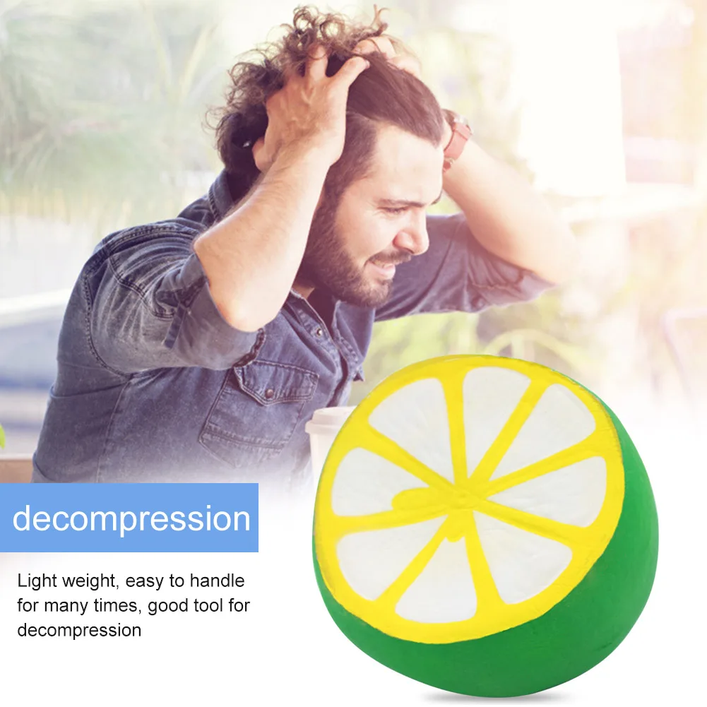 Имитация фруктов лимон сжимаемая медленно восстанавливающая форму игрушка для