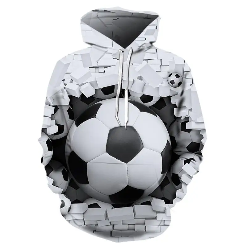 

2021 Fall/Winter Hot Men's And Women's Hoodie 3d Football Hoodie Sweatshirt White/Black Hoodie Long Sleeve Fashion Hoodie Hoodie