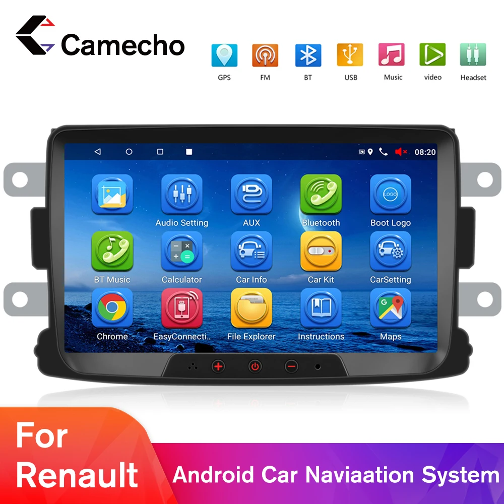 Автомагнитола Camecho 2din Android 8 1 9 дюймов GPS Авторадио автомагазин для Renault Sandero LOGAN II