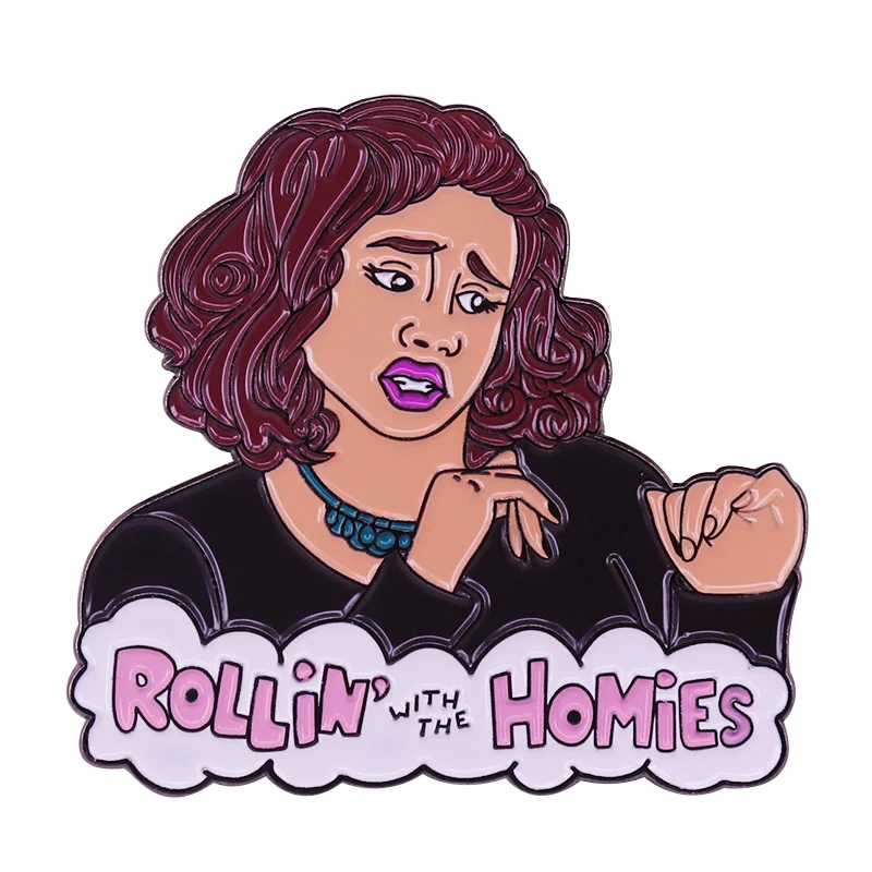Clueless Rollin' with the Homies Pin Brittany Murphy Tai Cher Badge Vintage 90s Chic Movie Mean Girls Fans Fashion Collection