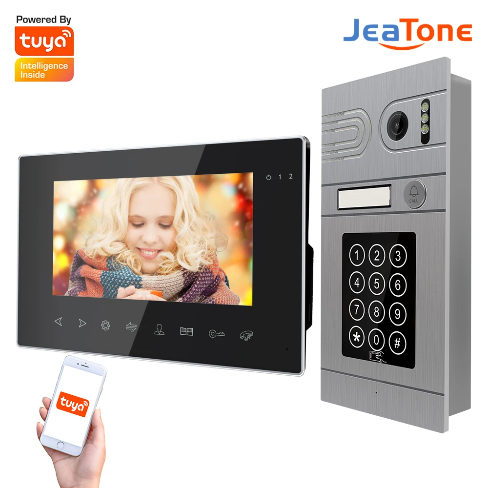 

Jeatone Intercom With Camera And Coder For Front Door Gate Home Video Intercom System 960P WiFi Wireless Entrance Access Control