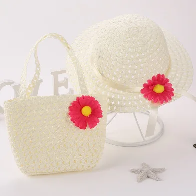 Летняя Детская Повседневная Соломенная шляпа для девочек Солнцезащитная