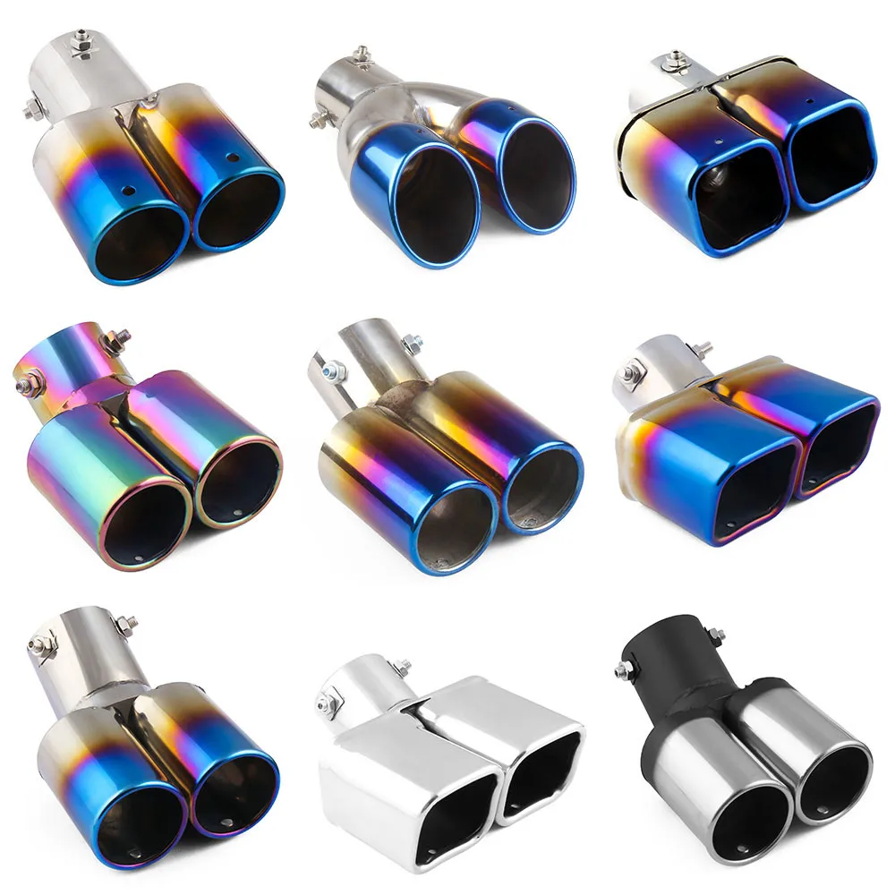 Универсальный модифицированный Автомобильный Круглый выхлопной глушитель