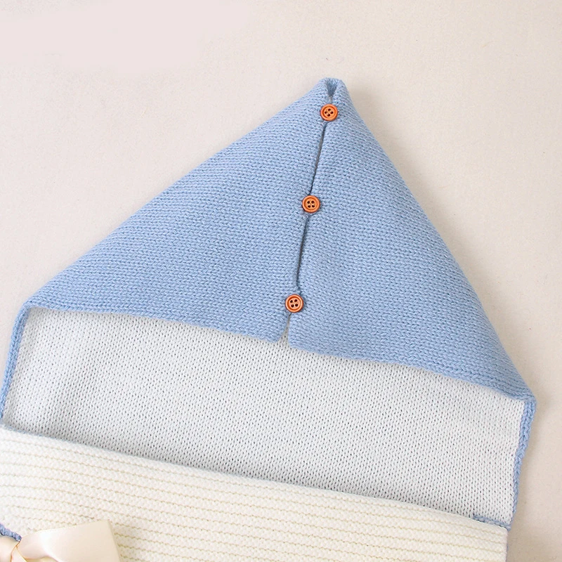 Новый детский спальный мешок с защитой от ударов конверт для коляски вязаный