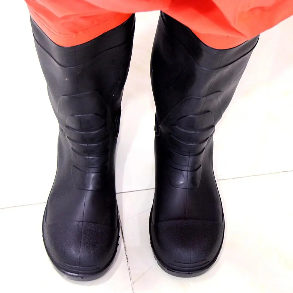 

Orange Heavy Type Fully Enclosed Chemical Protective Suit 0.45mm