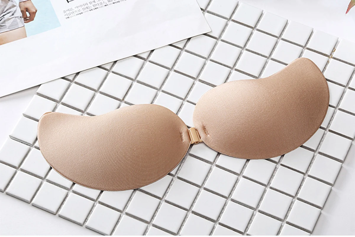 Бюстгальтер без бретелек силиконовый пуш ап невидимый бюстгальтер