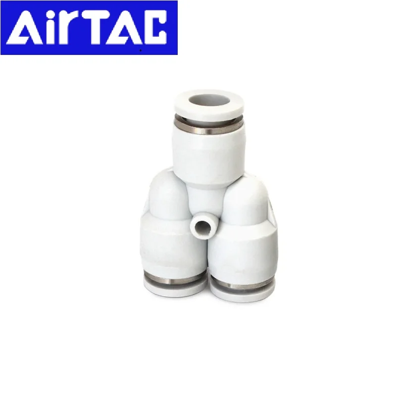 

AirTac Original PY Union "Y" Pneumatic Pipe Fittings APY4/6/8/10/12/14/16 Tube Connection