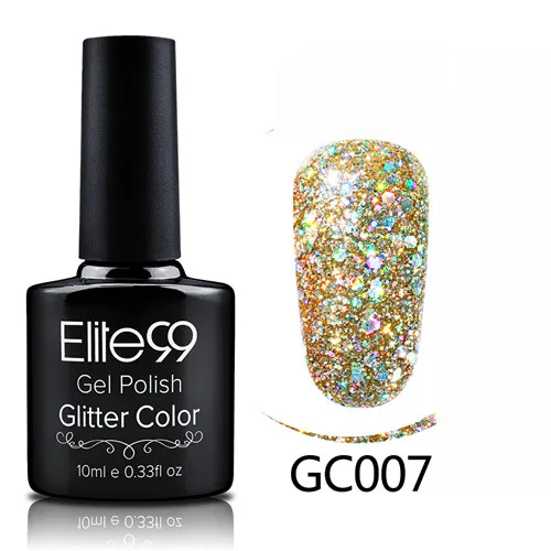 GC007 Elite99 гибридные Лаки гель лак для ногтей набор Гель-лак с блестками Живопись ногтей искусство поли УФ гель лак Топ базовый праймер для маникюра - Color: GC007
