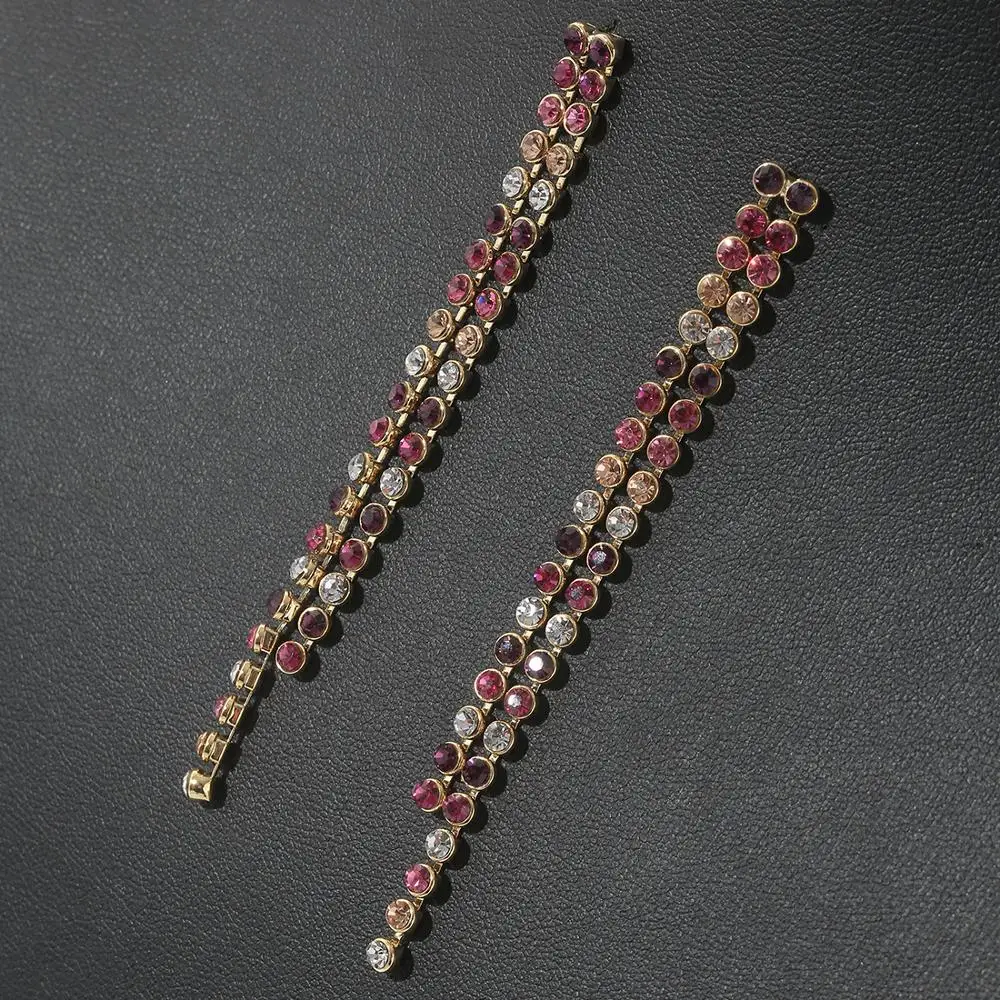 Модные разноцветные блестящие женские серьги Neoglory с цветными бусинами и