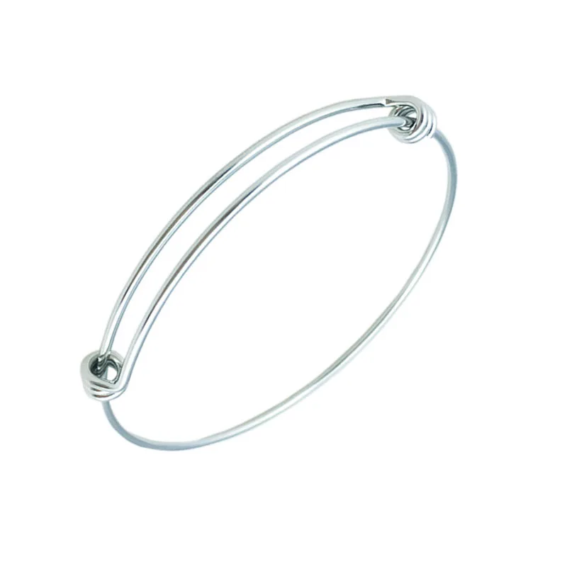

20pcs/lot 50 55 60 65mm Stainless Steel Bangle Bracelet for Women Expandable Wire Bracelet Cuff Bangles Jewelry Wholesale