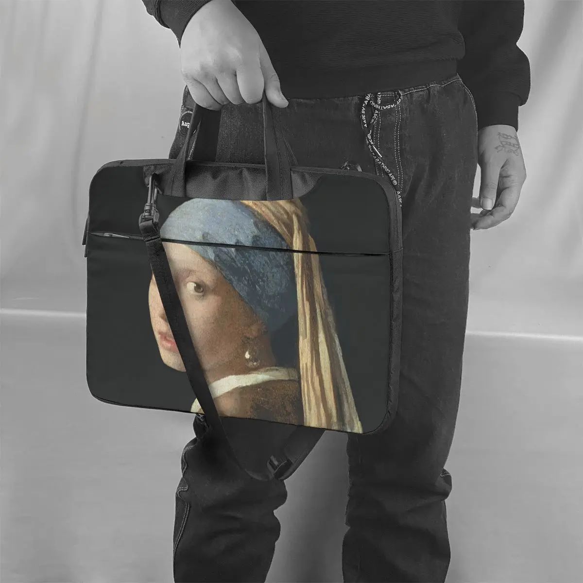 Женская сумка для ноутбука с жемчужинами и серьгами винтажная Защитная