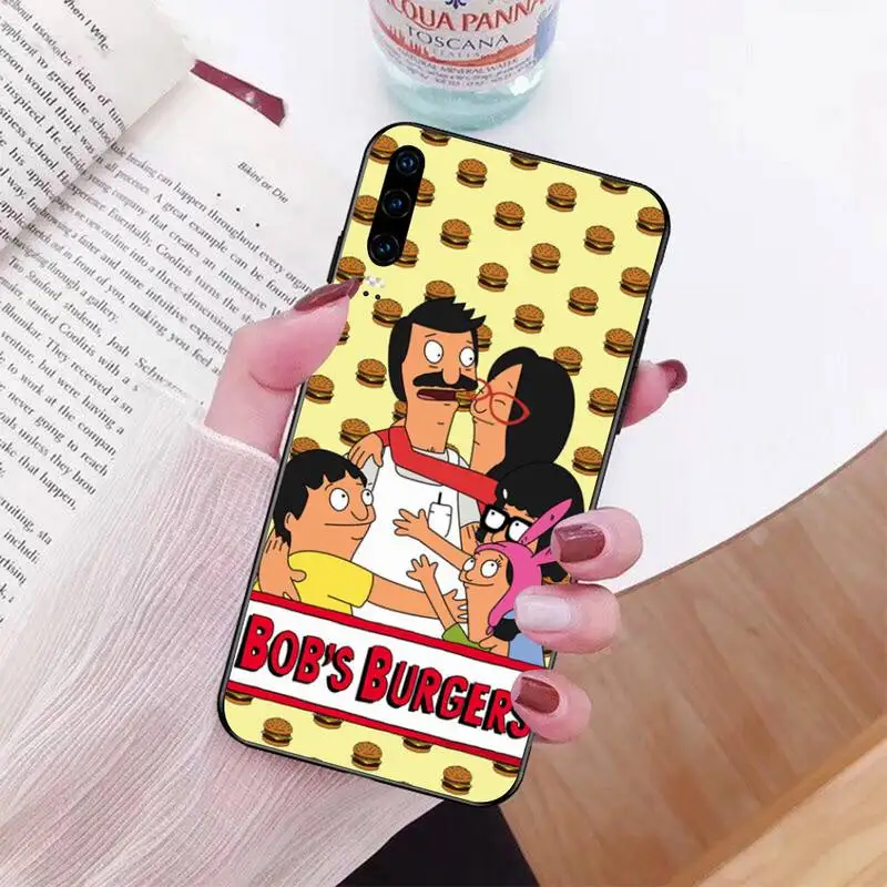 

CUTEWANAN Cute Cartoon Bob's Burgers DIY Painted Bling Phone Case For Huawei Nova 6se 7 7pro 7se honor 7A 8A 7C Prime2019