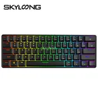 Механическая клавиатура SKYLOONG GK61S GK61, беспроводная эргономичная клавиатура с горячей заменой RGB подсветкой, игровая клавиатура