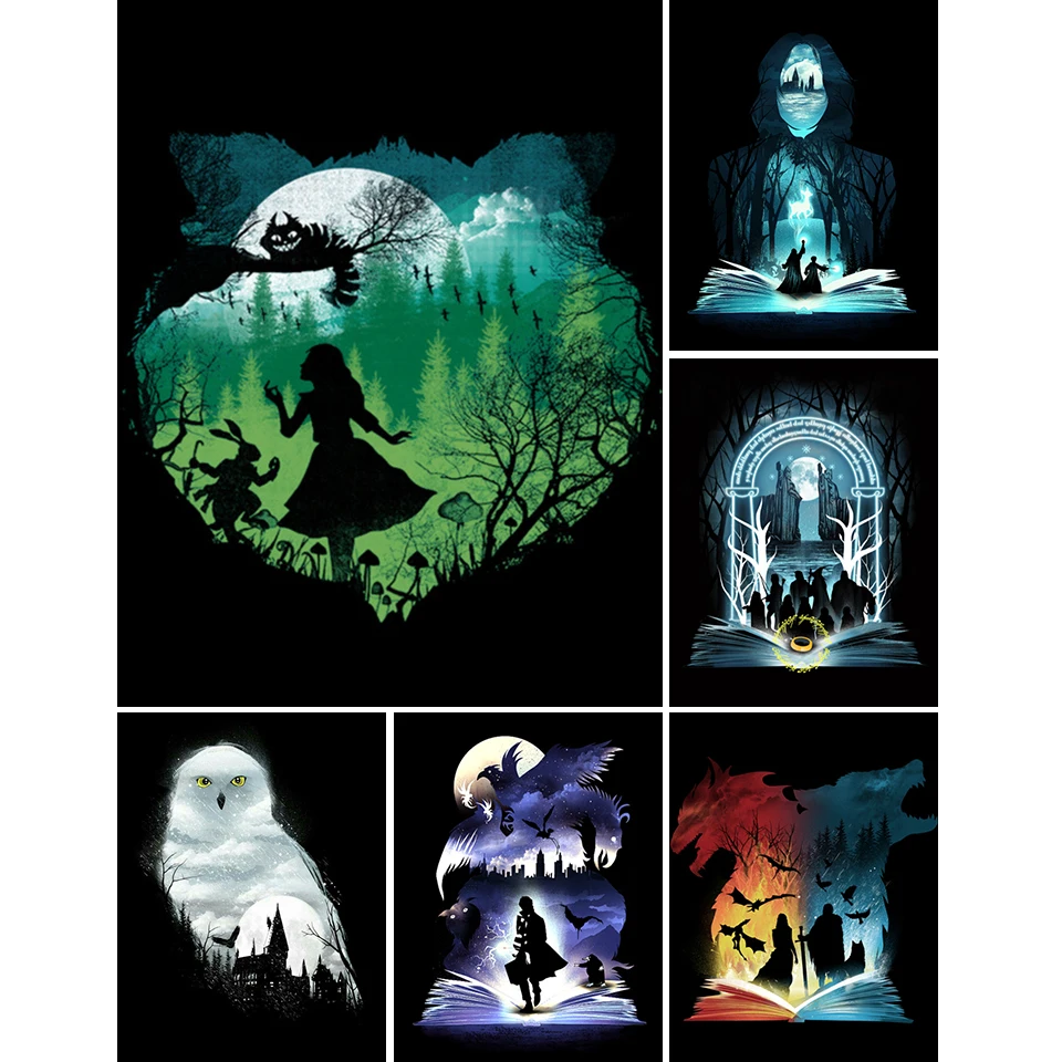 

5D Diy Diamond Painting Cartoon Movie Book Cross Stitch Kits Full Drill Square Embroidery Mosaic Art Picture of Rhinestone Decor