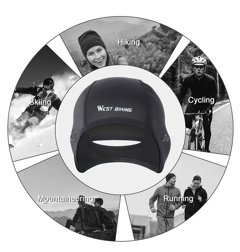 WEST BIKING зимняя велосипедная Кепка s из флиса для горного велосипеда, Балаклава, головные уборы для мужчин и женщин, спортивная повязка на голову, Лыжный спорт, сноуборд, велосипедная Кепка