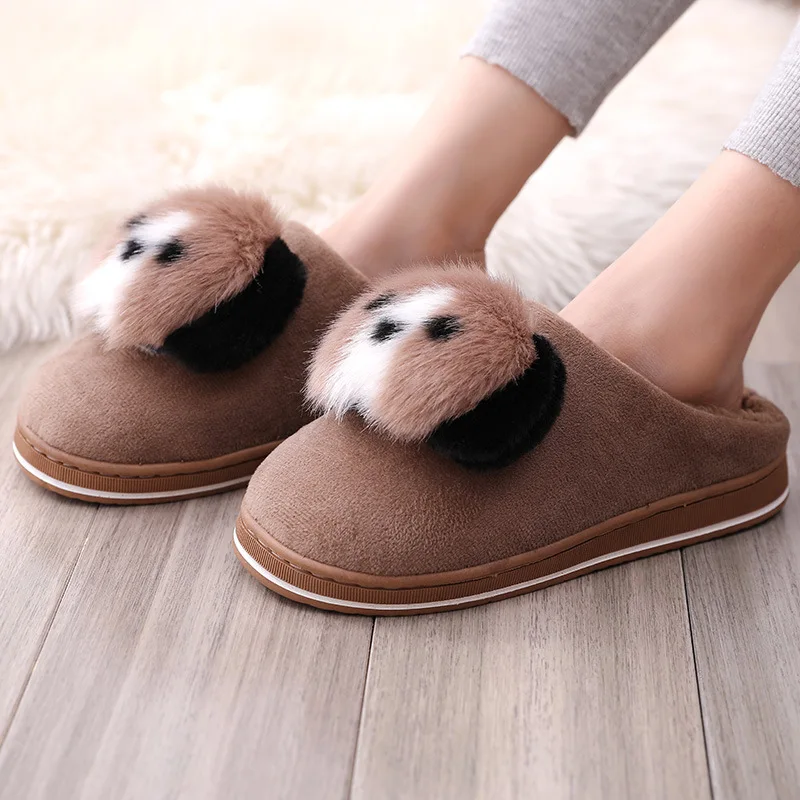 Женские зимние мягкие тапочки в форме панды | Обувь